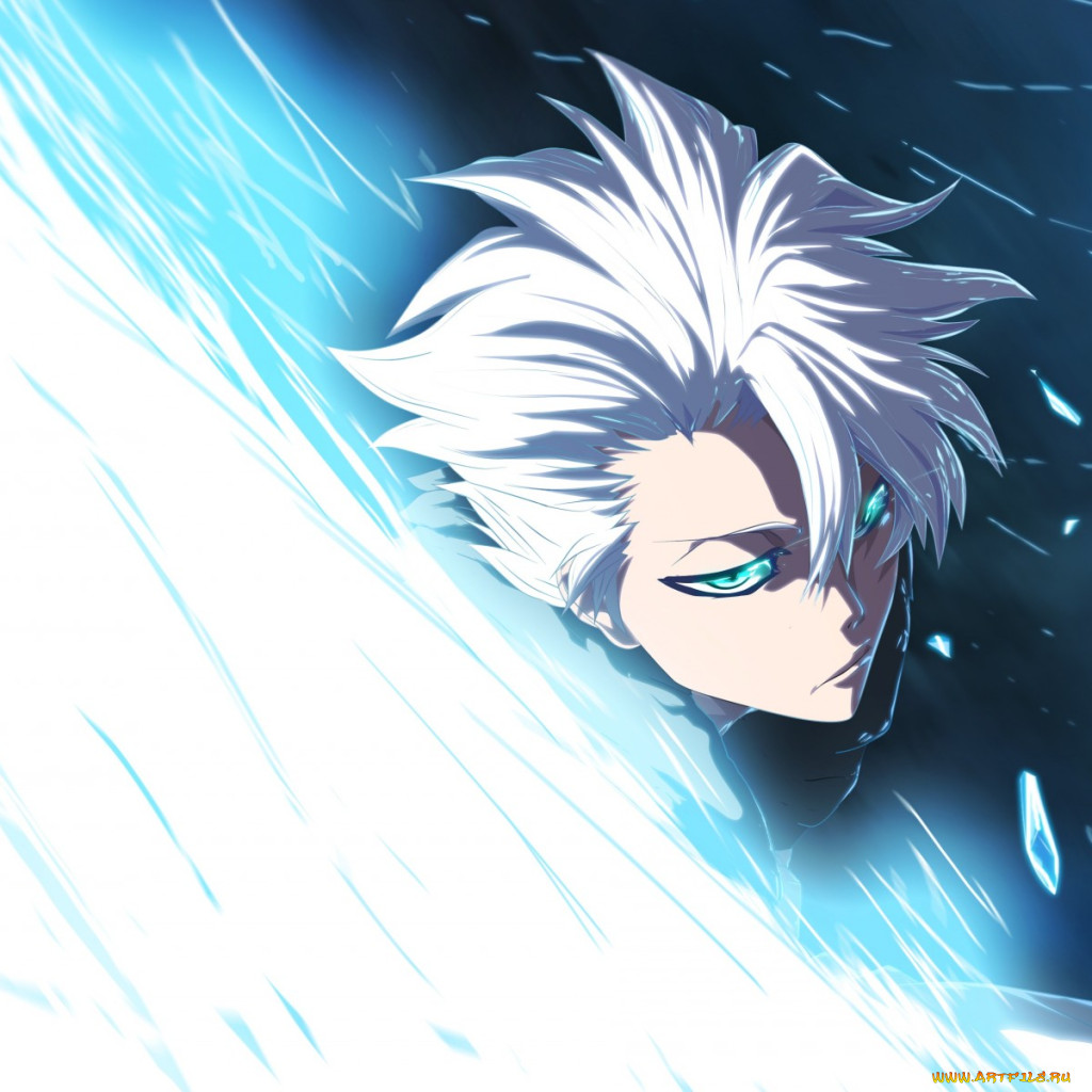 Обои Аниме Bleach, обои для рабочего стола, фотографии аниме, bleach,  toshiro, hitsugaya, shinigami, art, мужчина Обои для рабочего стола,  скачать обои картинки заставки на рабочий стол.